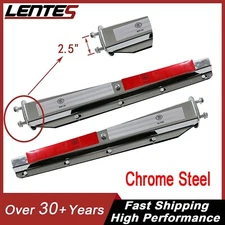 New Semi Truck Straight Spring Loaded Mud Flap Hanger Steel Chrome RH & LH 2.5"