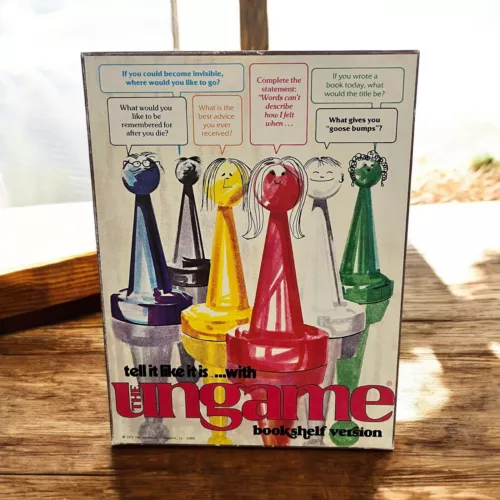 Vintage! The Ungame Bookshelf Version Board Game - NEVER PLAYED - Pieces Sealed