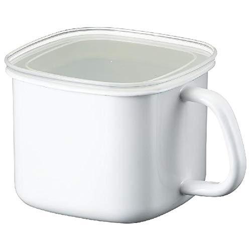 Fuji Horo Contenedor de almacenamiento tipo cuadrado miso olla tapa de sellad...
