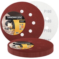 24X Schleifpapier 150Mm Klett P100 Schleifscheibe SchleifbläTter Schmirgelpapier
