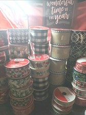 New Christmas Wired Ribbon Celebrate It- New Choose your style