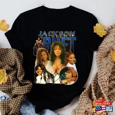 Janet Jackson Black Full Size S To 5XL Vinatge Shirt