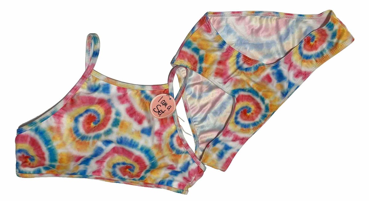 NWT Bobbie Brook Women's Medium 2 Piece Tie Dye Swim bathing Suit
