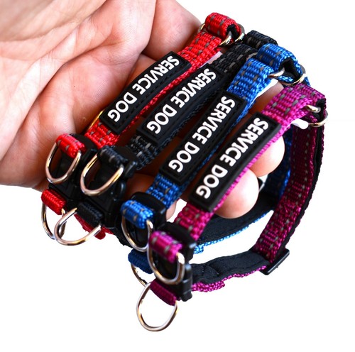 ALBCORP Reflective Service Dog Collar- Rubber Patch-Durable Nylon - Picture 45 of 54