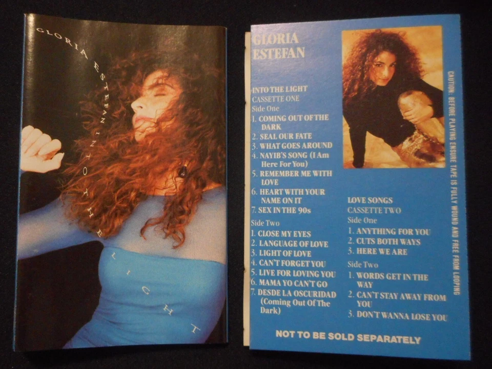 GLORIA ESTEFAN ` DOUBLE CASSETTE  Into The Light / Love Song RARE Epic AUSTRALIA - Image 4 of 4