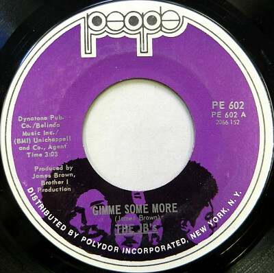 JB's funk soul 45 Gimme Some More / Rabbit Got The Gun PEOPLE James Brown MINT-