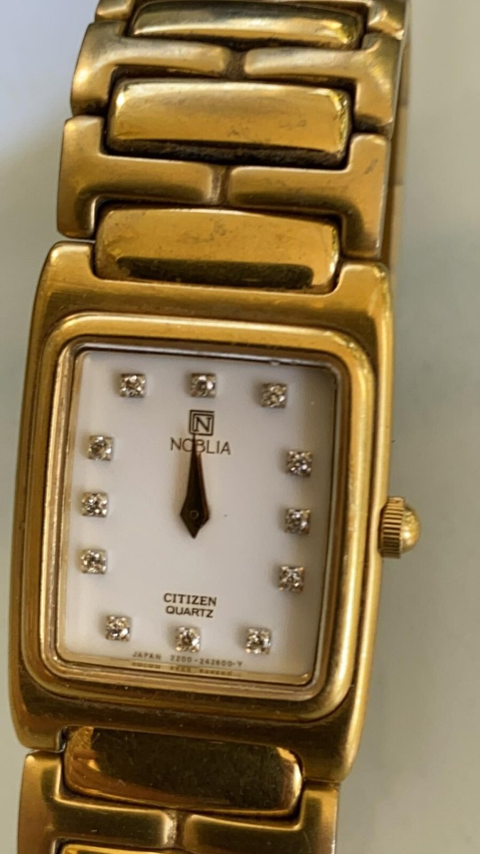 Ladies GT NOBLIA/CITIZEN 12 DIAMOND ANALOG WATCH NOT RUNNING FOR