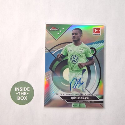 Baku Wolfsburg Topps Finest Bundesliga 2022-23 VfL Ridle Autogramm Auto