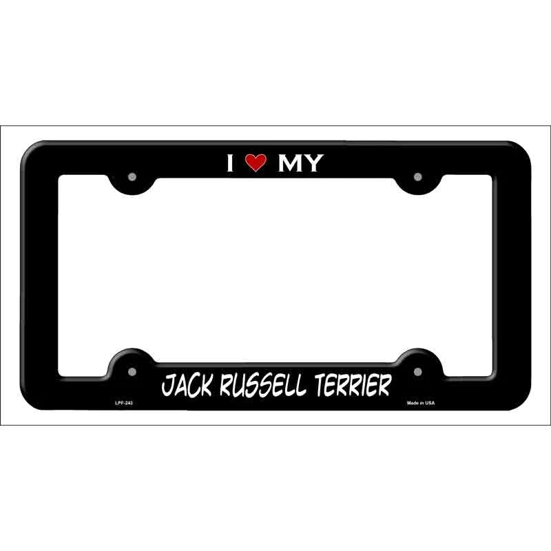 Jack Russell Terrier Themed Metal License Plate Frame
