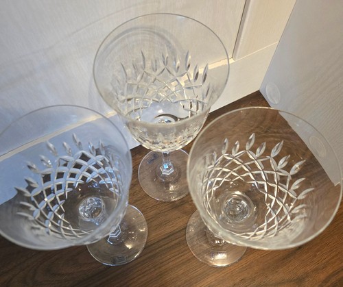 3 Towle King Richard Water Goblets 8.5" Wider Cut Blown Glass Vintage Never Used - Picture 3 of 4