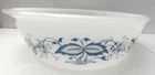 VTG RARE Glasbake Oval Casserole Dish Blue Onion  J 2605 3 Qt No Lid Made In Usa