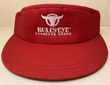 Bulls-Eye Barbecue BBQ Sauce Vintage Visor Style Hat Red