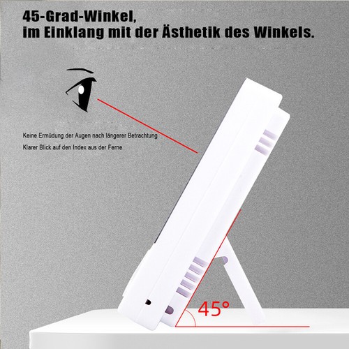 LCD Feuchtigkeitsmesser Thermometer / Hygrometer mit Innen & Außentemperatur DE - Bild 3 von 15