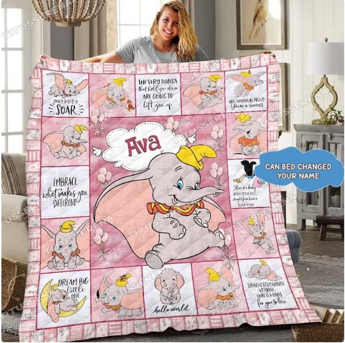 Disney dumbo store fleece blanket