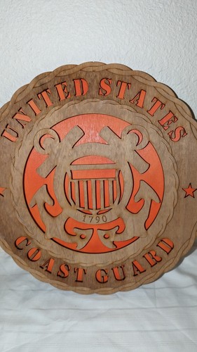 Decoración de pared de madera de la Guardia Costera de EE. UU. ORGULLOSA DE SER. - Imagen 2 de 5