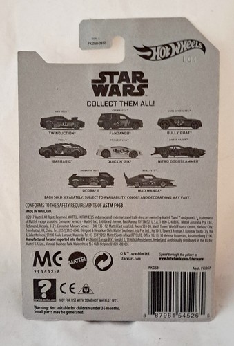 2017 Star Wars Hot Wheels HAN SOLO 1/8 Twinduction Dark Blue NIB - 第 2/2 張圖片