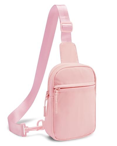 Small Sling Bag for Women and Men, Crossbody Bags Trendy Fanny Packs A05 Pink - Picture 1 of 6