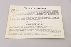 QJ Game Action Replay SV-801 Nintendo NES CIB Complete in Box w/Manual, Reg Card