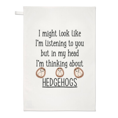I Might Look Like I'm Listening To You Igel Geschirrtuch Geschirrtuch Crazy Lady
