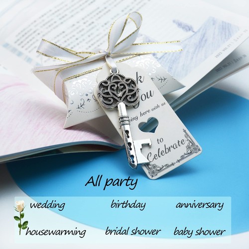Aokbean 50pcs Vintage Skeleton Key Bottle Openers Wedding Favors Souvenir Gif... - Picture 5 of 6