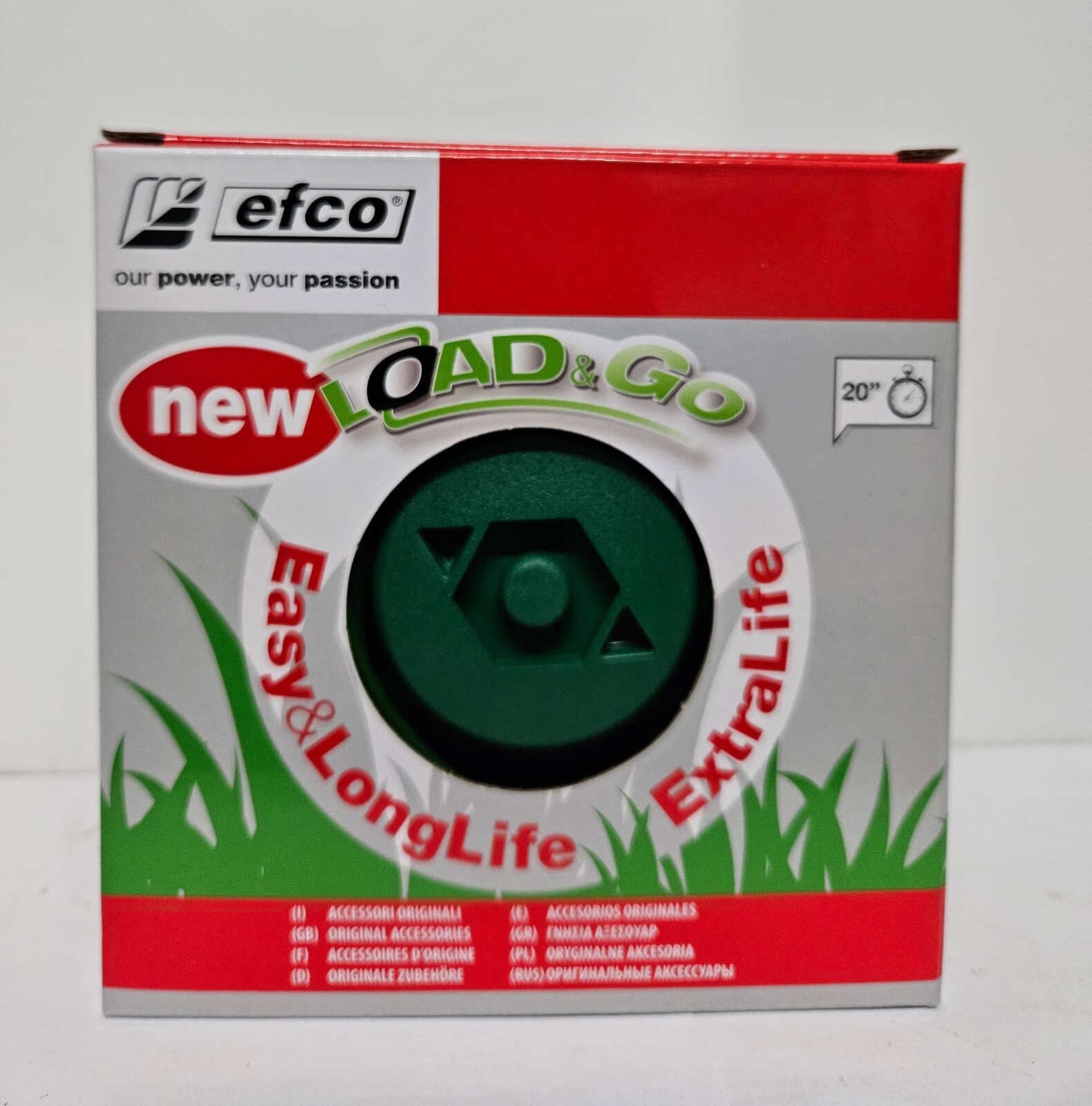 TESTINA PER DECESPUGLIATORE LOAD&GO Ø 130 MM CON POMELLO IN PLASTICA EFCO