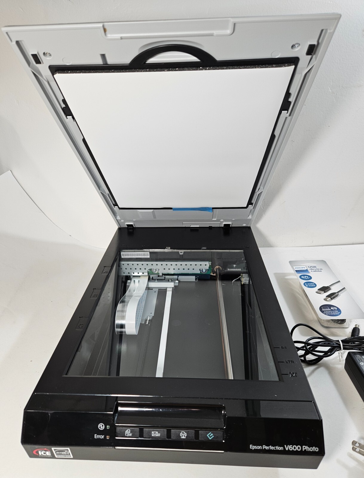 Epson Perfection V600 Photo Scanner Model J252A Tested Working Black