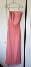 MORI LEE Coral  STRAPLESS  GOWN / FORMAL ,Prom  SIZE 12   