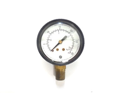 CPI BLACK PLASTIC GAUGE 0-30 PSI, 2'' DIAL, 1/2'' NPT BOTTOM LOWER