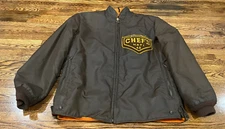 VTG 60s Jacket Men L Brown Chef's Hat Culinary Cooking Restaurant Talon Lined