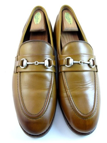 Allen Edmonds "RANDOLPH" Men's Leather BIT Penny Loafers 10 D Walnut (380N)