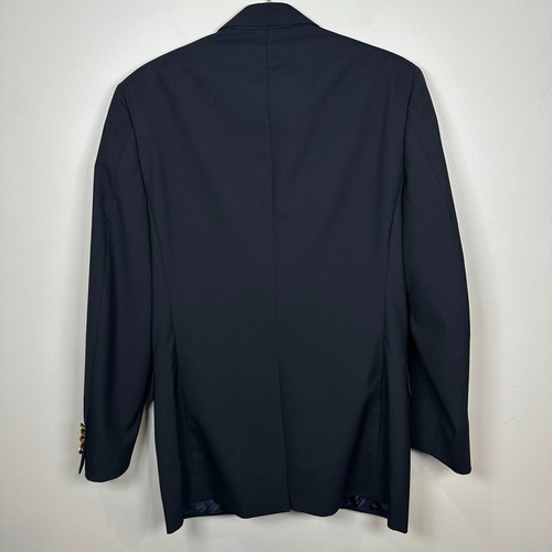 Brooks Brothers 36R Loro Piana 1818 Madison Black Blazer Sport Coat Gold Buttons - Picture 7 of 16