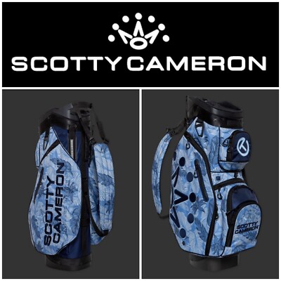 SCOTTY CAMERON Cart Golf Bag - Explorer - Floral - Blue SCOTTY CAMERON Cart Golf Bag - Explorer - Floral - Blue