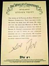 ALLEN & GINTER 2020 STEVEN TEFFT TATTOO ARTIST SIGNED AUTOGRAPHED TRADING CARD