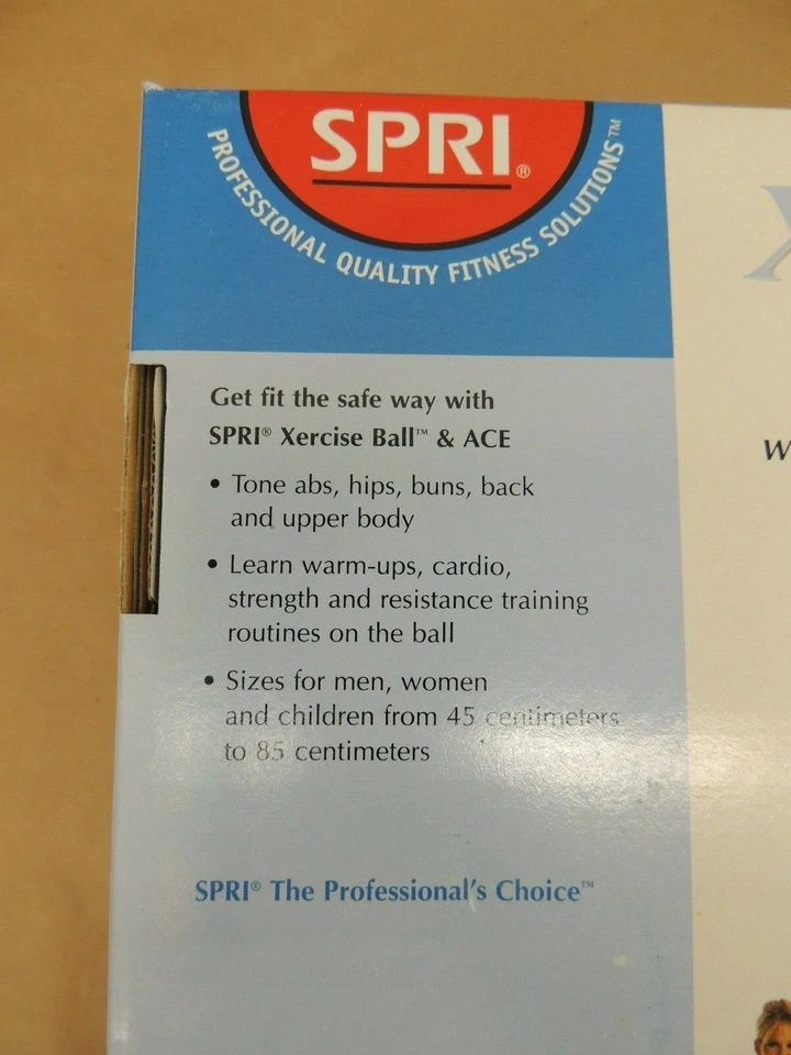 SPRI XERCISE EXERCISE BALL + TRAINING DVD + AIR PUMP NEW IN BOX 65  25" DIAMETER - Image 4 of 4