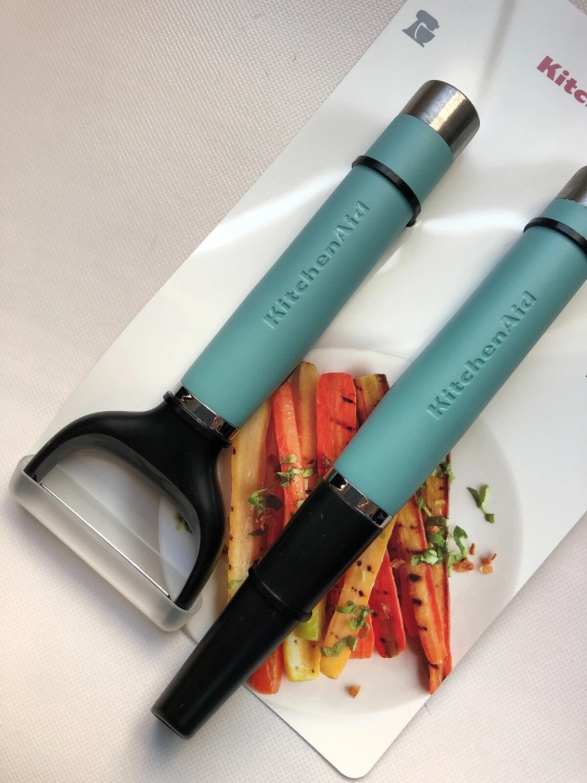 New Pretty KitchenAid Aqua Sky (HAQA) - Potato Vegetable Set of 2 Peelers