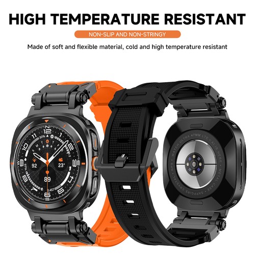 Weiches Silikon Band für Galaxy Watch Ultra Robust Robust Armband Metall Adapter - Bild 7 von 35
