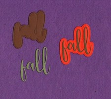 FALL 2 Autumn with background die cuts scrapbook cards