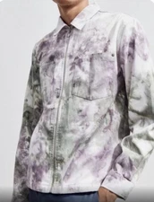 Urban Outfitters Tie Dye Lightweight Jacket Canvas Zip-Up Size Medium Multicolor