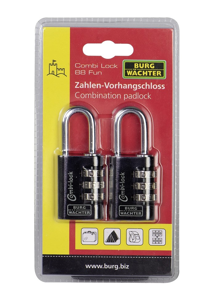 2 Vorhängeschlösser mit Zahlen Zahlenschlösser ohne Schlüssel
