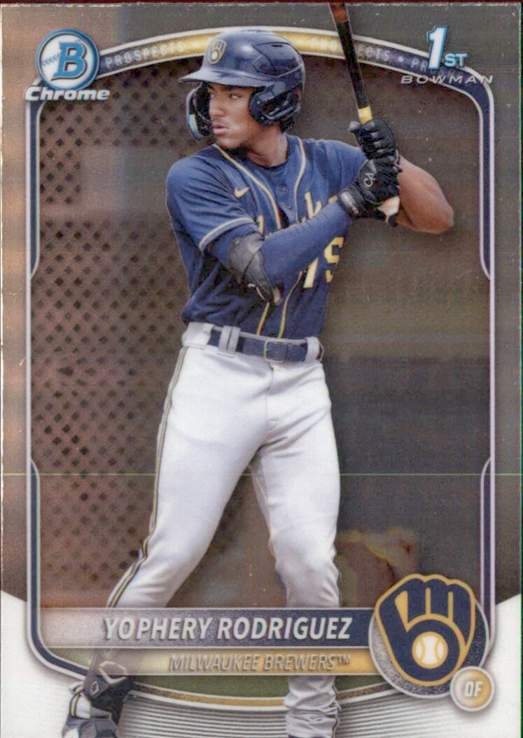 2025 BOWMAN CHROME PROSPECTS 1ST YOPHERY RODRIGUEZ MILWAUKEE BREWERS #BCP-36