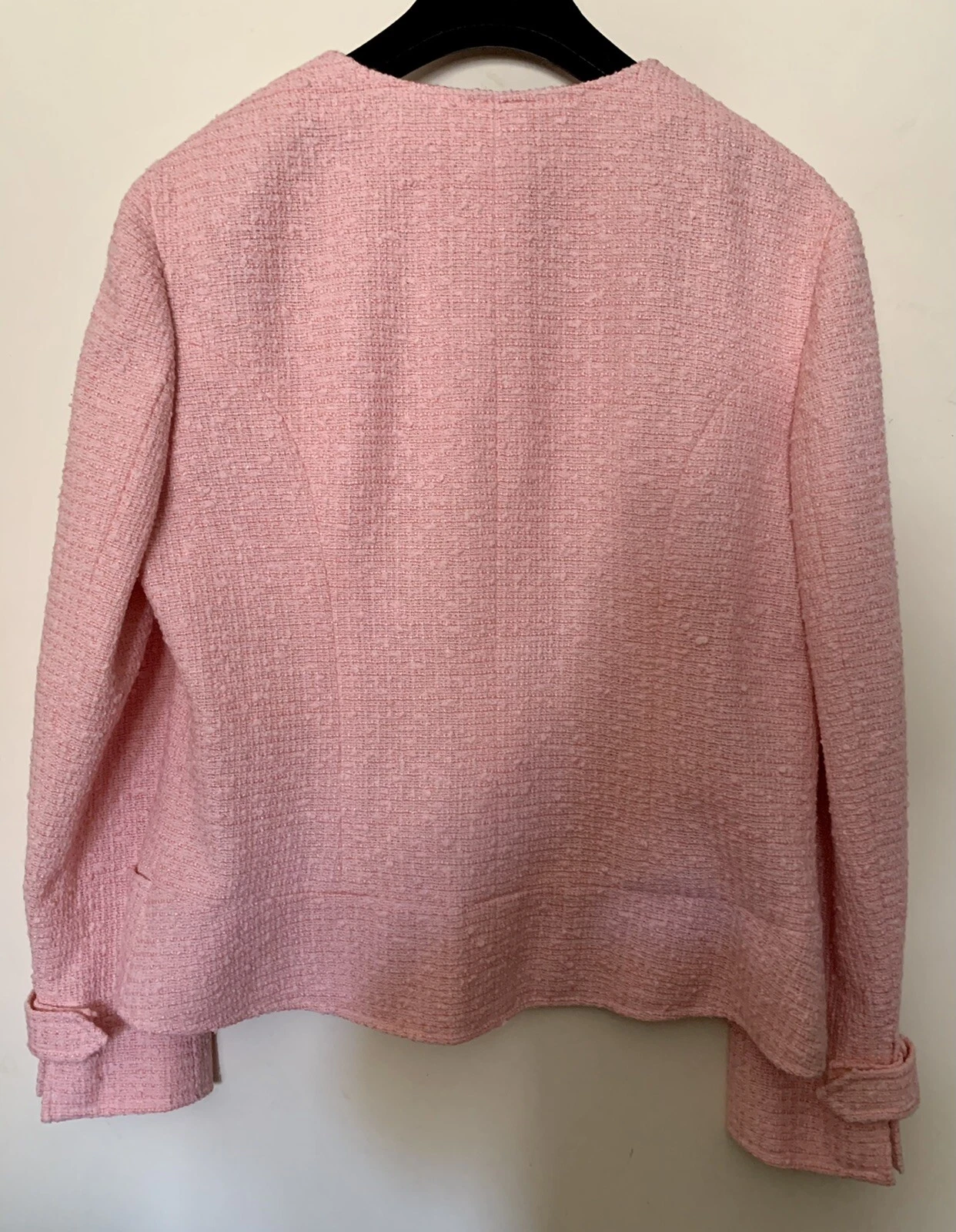 Giacca tweed rosa rosa Chanel COCO ? cuore taglia 46 nuova con etichetta