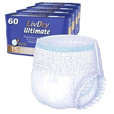 LivDry Ultimate Adult Protective Underwear Super Absorbent Disposable Pull Ups
