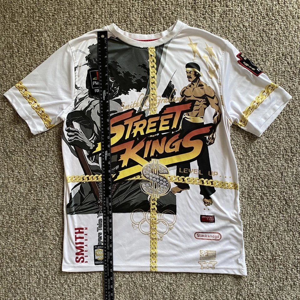 Camiseta masculina Smith & Graham manga curta XL Street Kings estampa total LEIA - Imagem 2 de 4
