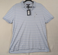 Tommy Hilfiger Golf Blue White Striped Polo Shirt Size Mens XL NWT