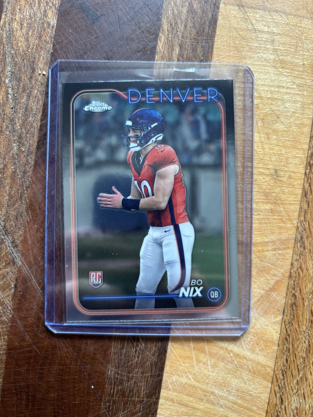 2024 Topps Chrome - Rookies Bo Nix #206 Refractor (RC)