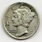 1917 D Mercury Dime 10C VF XF Better Early Silver Semi Key Type Coin Denver Mint