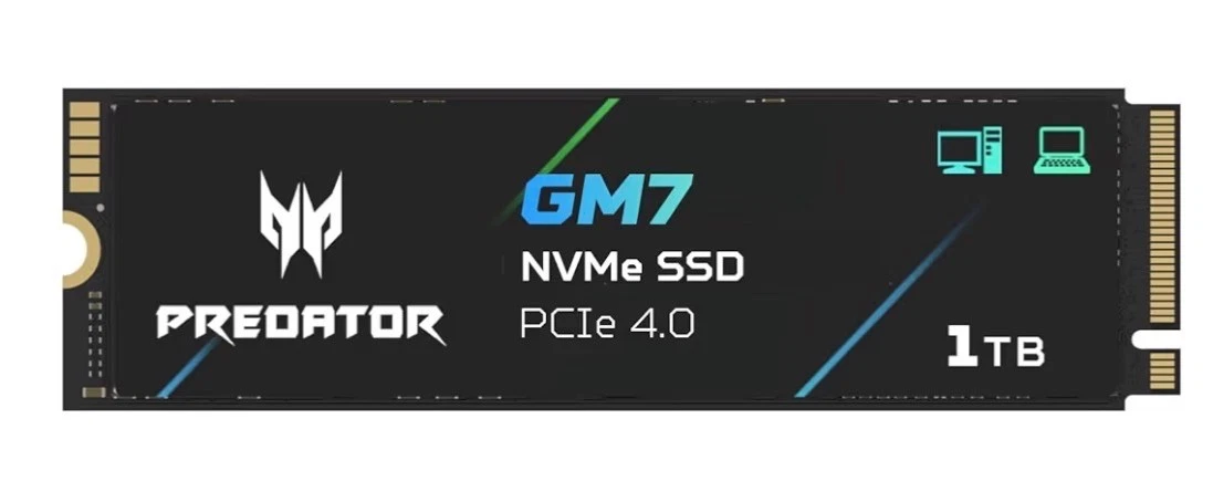 GM7 1TB SSD: M.2 2280 PCIe Gen 4 x4 NVMe 2.0, Read Speed Up to