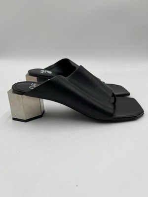 Women s Off-White 55mm Hexnut chunky-heel sandals Black Leather Size 37