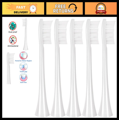 5 Pack Replacement Electric Toothbrush Heads for Adults, Fits Boka 2.0 & 3.0, Du