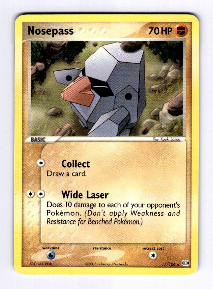 Nosepass Emerald #17 (2005) Rare NM Pokemon